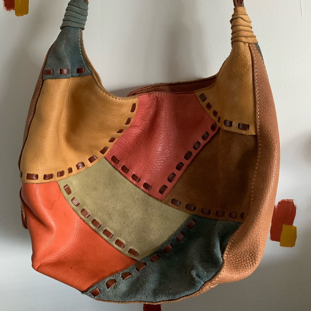 Patchwork Genuine Leather Fossil Purse